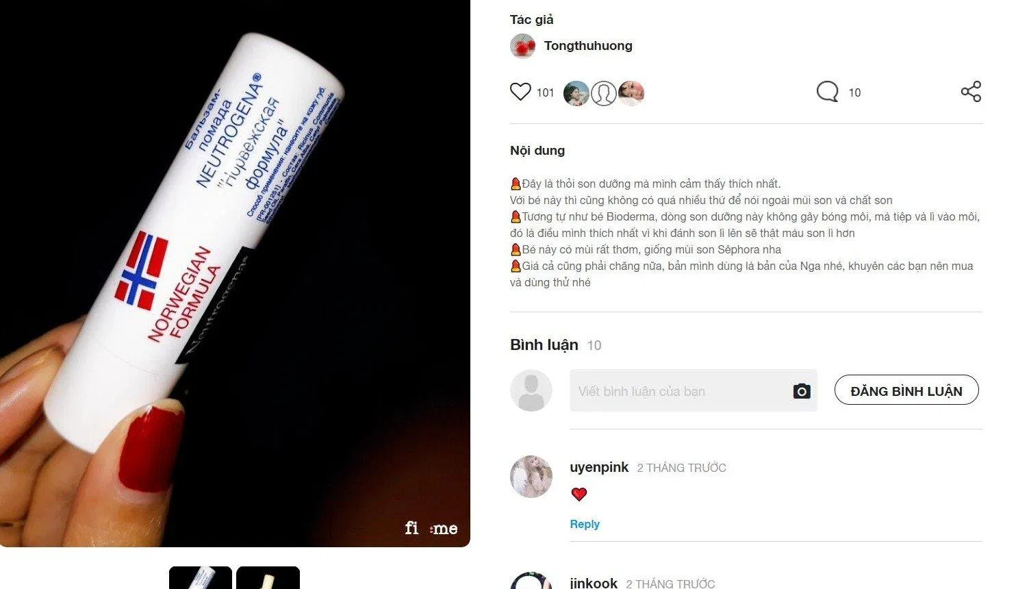 Nhận xét từ một khách hàng sử dụng sản phẩm trên Fime.vn 