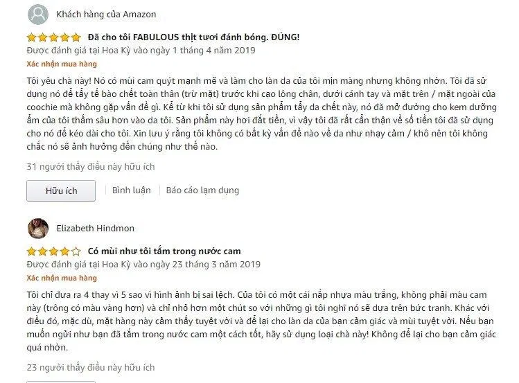 Đánh giá từ khách hàng sử dụng trên trang Amazon Đánh giá từ khách hàng sử dụng trên trang Amazon (Ảnh: BlogAnChoi)
