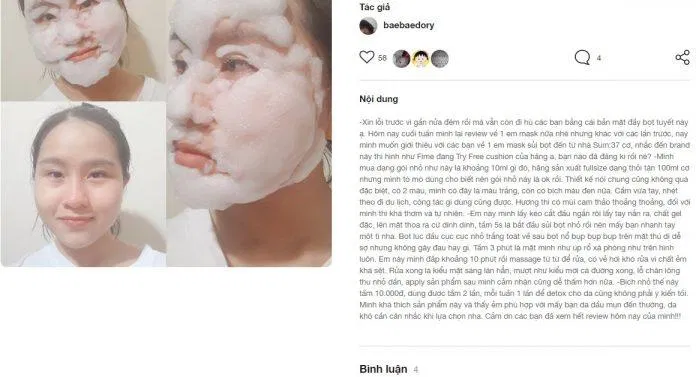 Nhận xét của một khách hàng sử dụng sản phẩm trên trang Fime.vn (Ảnh: BlogAnChoi)