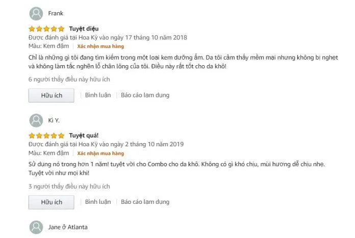 Đánh giá từ khách hàng sử dụng trên trang Amazon (Ảnh: BlogAnChoi)