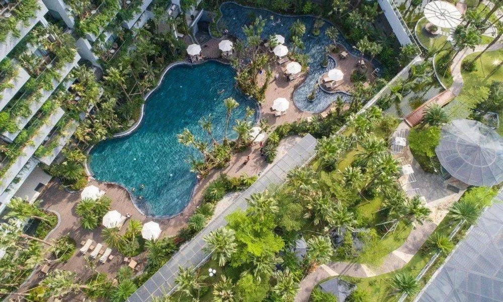 Khung cảnh phía trước khu Resort Flamigo Đại Lải Khung cảnh phía trước khu Resort Flamigo Đại Lải