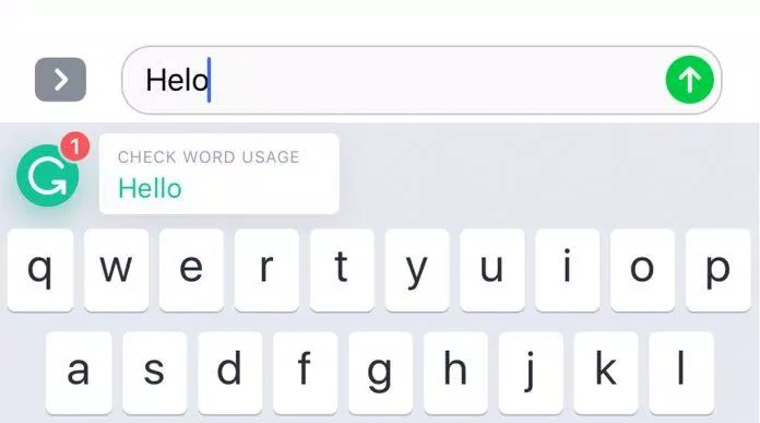 Với phiên bản cho smartphone, Grammarly sẽ tự động hiển thị lỗi ngay trên bộ gõ.