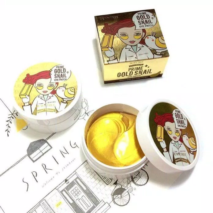 Kem dưỡng mắt Prime Gold Snail Eye Patch thuộc thương hiệu Dewytree với thiết kế độc đáo mặt nạ mắt dewytree
