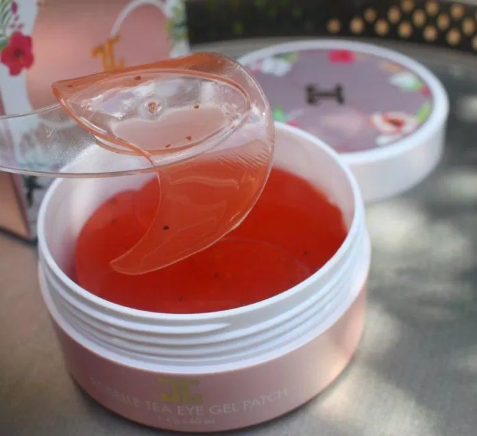 Mặt nạ dưỡng mắt Jayjun Roselle Tea Eye Gel Patch chứa chiết xuất hoa dâm bụt và trà hoa hồng giúp giảm nhăn, xóa thâm hiệu quả mặt nạ mắt jayjun roselle tea eye gel patch