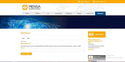 Trắc nghiệm Mensa Test trắc nghiệm mensa