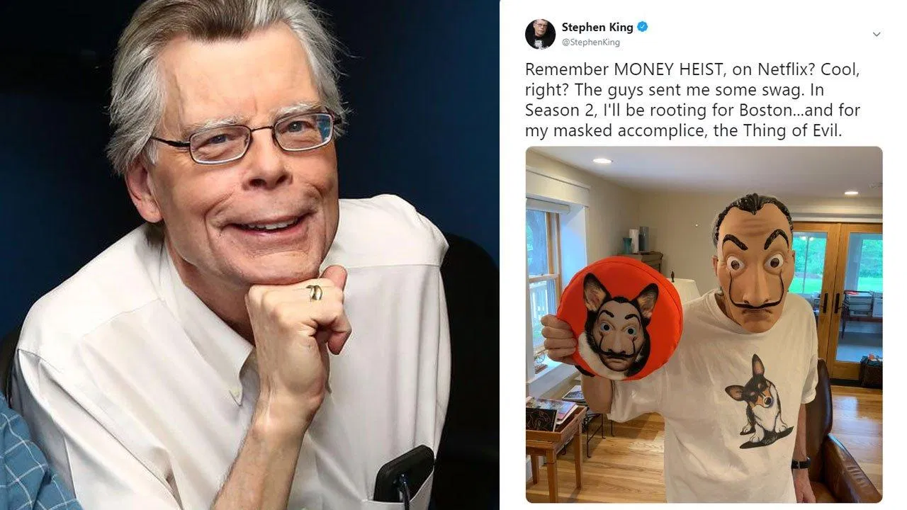 Stephen King với mặt nạ Salvadol Dali (Ảnh: Internet)