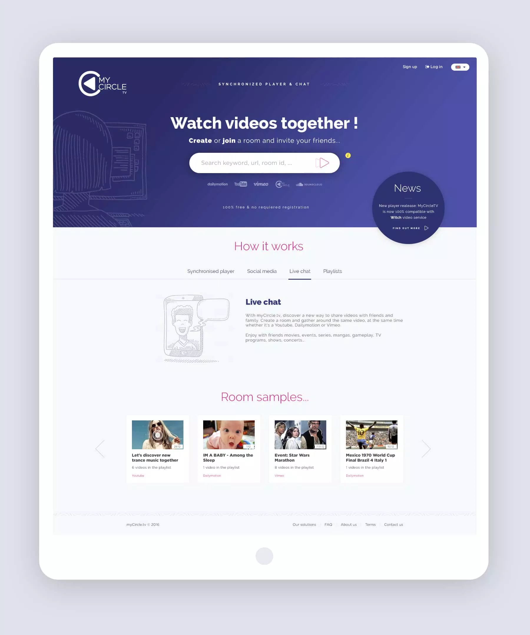 MyCircleTV cho phép người dùng kết nối trò chuyện bằng giọng nói trong khi xem video trực tuyến cùng với bạn bè my circle tv