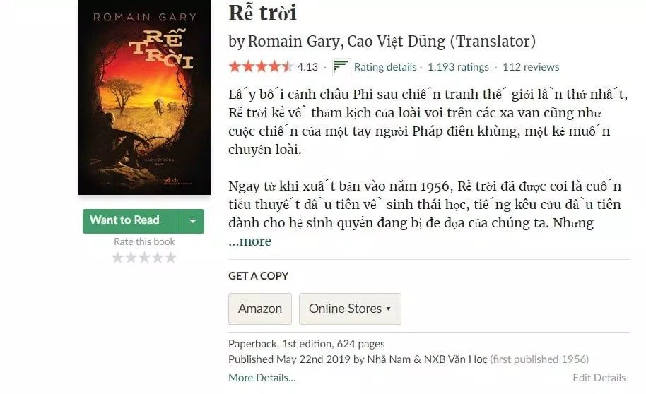 Đánh giá Rễ trời (Nguồn: Goodreads)