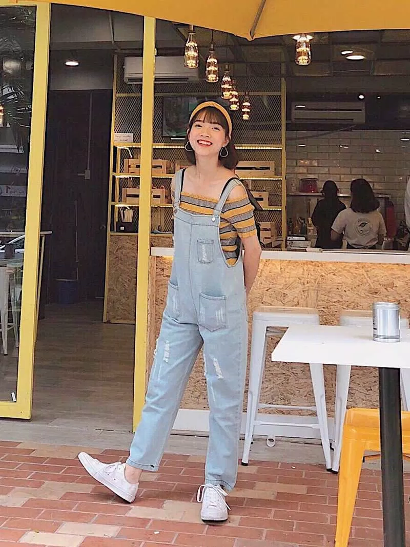 Quần yếm jeans