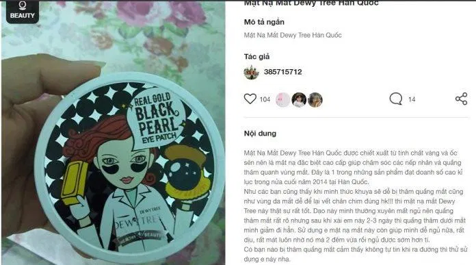 Review của khách hàng đã sử dụng sản phẩm trên fime review dewytree fime