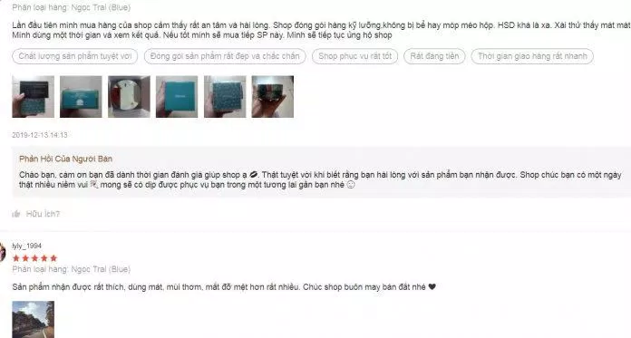 Đánh giá của khách hàng trên Shopee review jm solution shopee