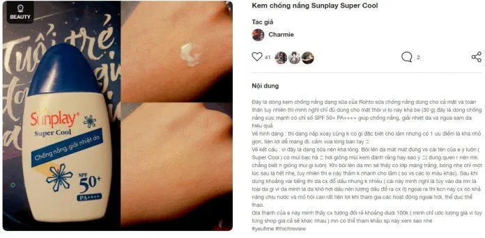 Chỉ số chống nắng cao gấp 16 lần so với bình thường nên kem chống nắng Sunplay Super Cool có công dụng chống nắng, ngừa sạm da vô cùng hiệu quả. (Ảnh: BlogAnChoi) Chỉ số chống nắng cao gấp 16 lần so với bình thường nên kem chống nắng Sunplay Super Cool có công dụng chống nắng, ngừa sạm da vô cùng hiệu quả. (Ảnh: BlogAnChoi)