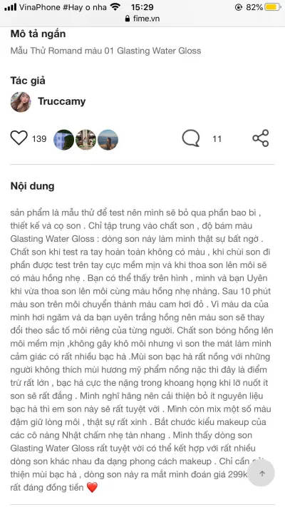 Đánh giá thực tế từ khách hàng tại fi:me (Nguồn: Fi:me) đánh giá