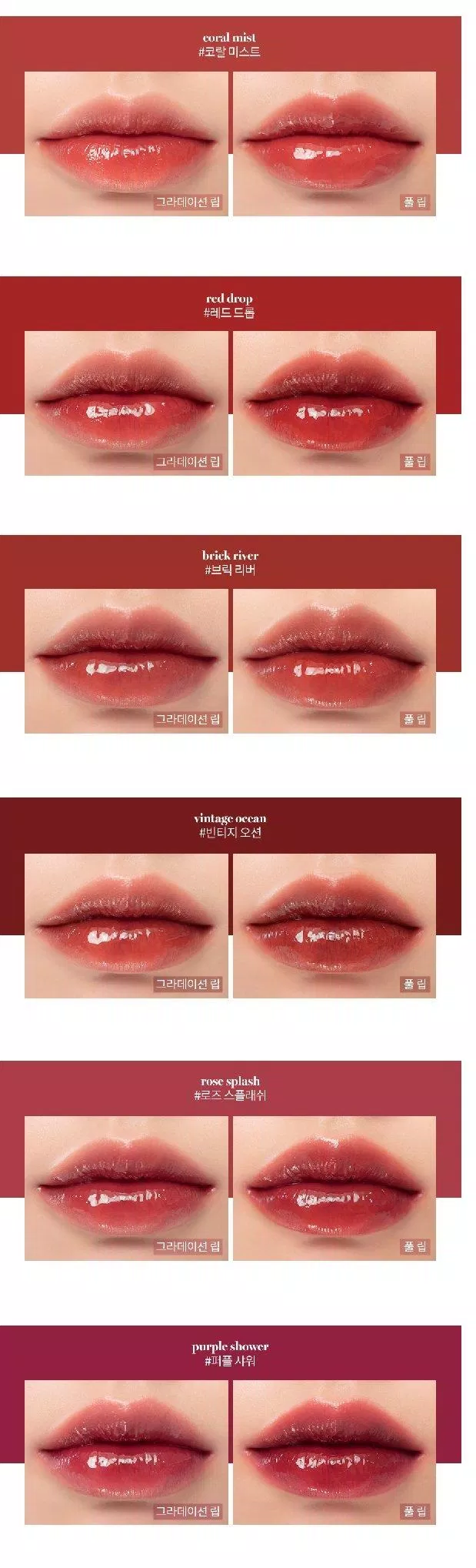 Bảng màu từ 01 đến 06 Bảng màu từ 01 đến 06