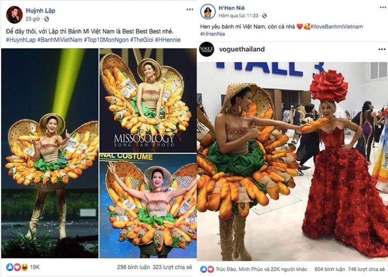 Hàng loạt sao Việt lên tiếng bảo vệ bánh mì Việt Nam (Nguồn: Internet) sao viet banh mi