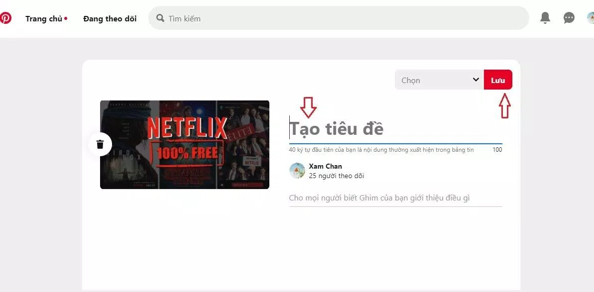 Đặt title và nhấn lưu. (Ảnh: BlogAnChoi)