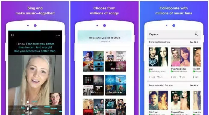 SMULE với kho lưu trữ nhạc khổng lồ cùng cơ hội song ca với thần tượng trên khắp thế giới (Ảnh: Internet)