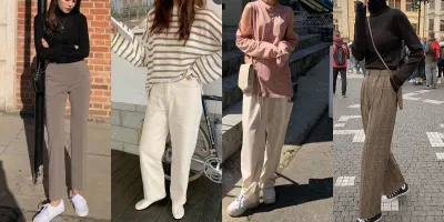 Áo dài tay + quần ống suông