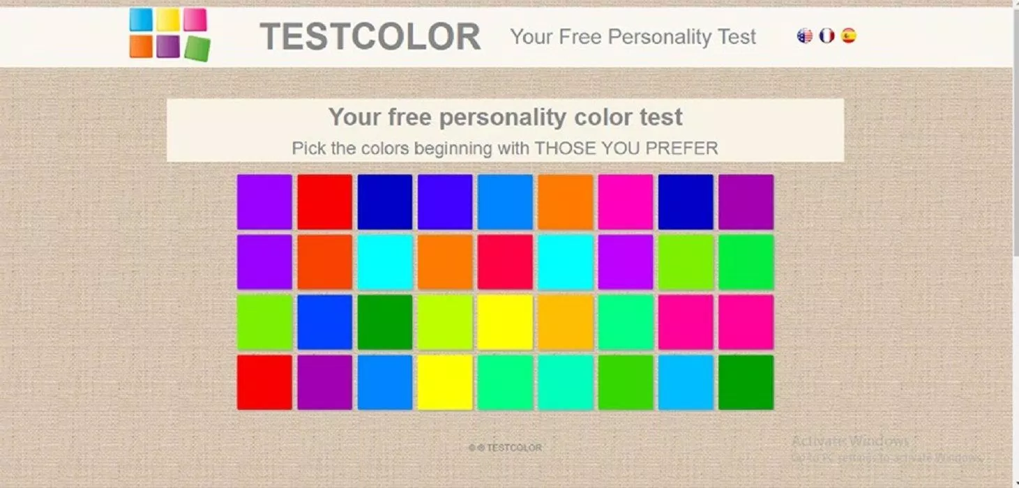 Trắc nghiệm tính cách qua màu sắc Test Color trắc nghiệm màu sắc