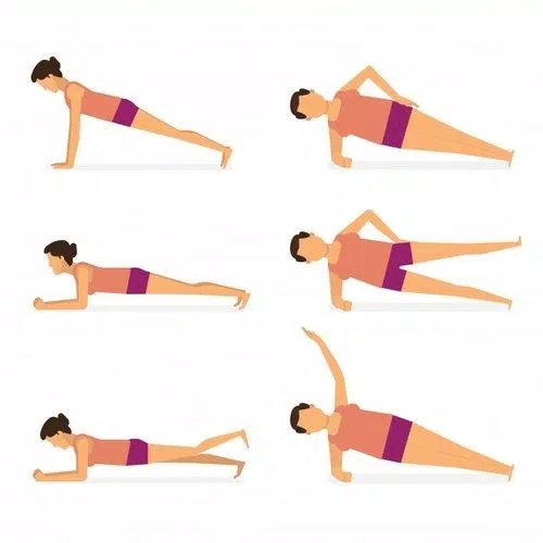 Các tư thế khác của plank - Nguồn Internet