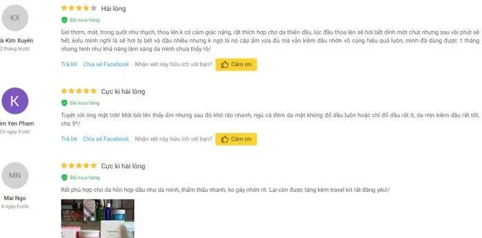 Đánh giá từ khách hàng sử dụng trên trang Tiki (Ảnh: BlogAnChoi)