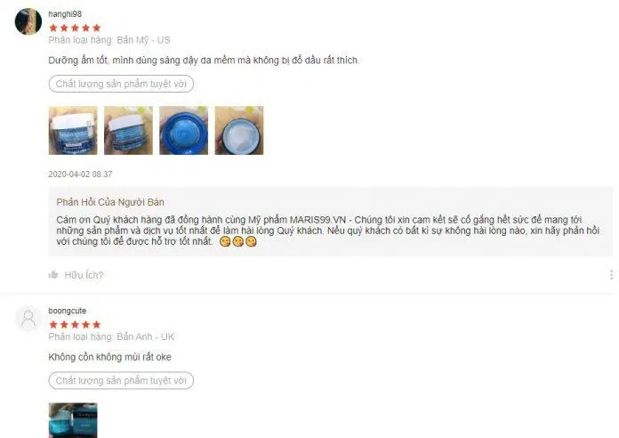 Đánh giá từ khách hàng đã sử dụng trên trang Shopee (Ảnh: BlogAnChoi)