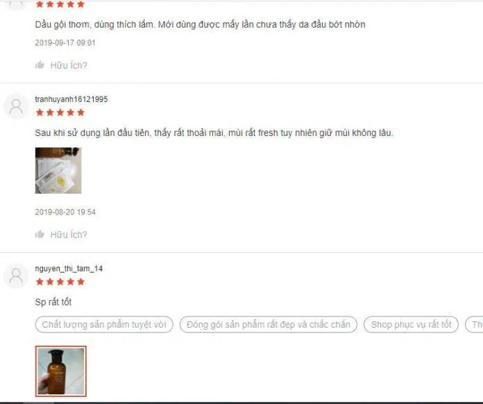 Đánh giá tích cực của khách hàng trên trang Shopee (ảnh: BlogAnChoi).