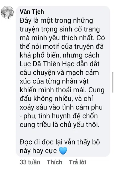 Nhận xét của độc giả trên facebook