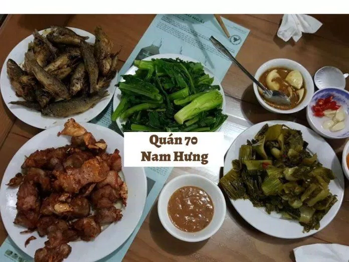 Một số món ngon tại quán 70 Nam Hưng. (Nguồn: Internet)