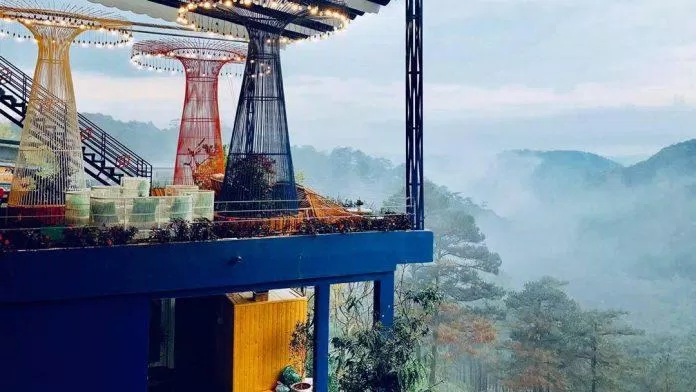 Horizon coffee được mệnh danh là khu vườn trên mây ở Đà Lạt ( Horizon cafe (Nguồn: Internet)