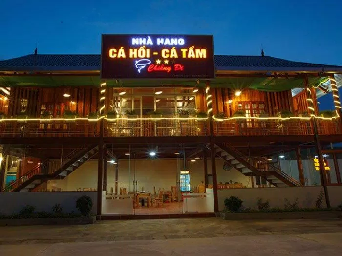 Nhà hàng cá hồi 64 Mộc Châu. (Nguồn: Internet)