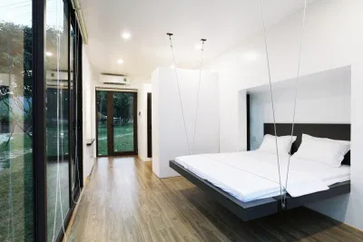 Phòng ngủ giường King tại Pond Villa, màu sắc tinh tế Phòng ngủ giường King tại Pond Villa, màu sắc tinh tế