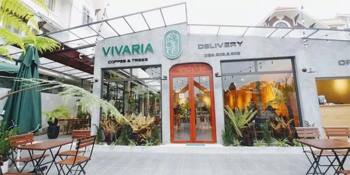 Quán cafe Vivaria - Coffee & Trees. (Ảnh: Internet)