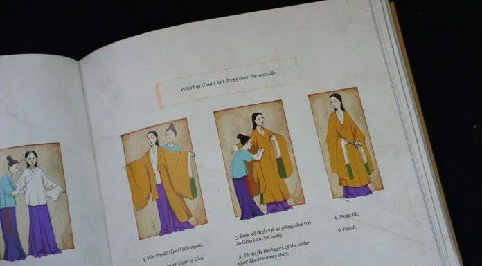 Mỗi chương sách là một loại trang phục với sự miêu tả chi tiết từ lịch sử hình thành đến cách may đo, cách mặc. (Ảnh: Internet)