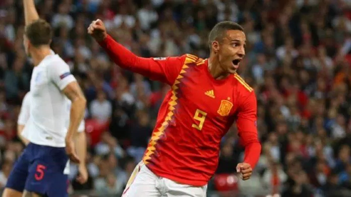 Rodrigo Moreno trong màu áo ĐT Tây Ban Nha