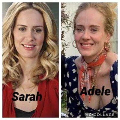 Sarah và Adele hậu giảm cân giống nhau như hai chị em - Nguồn Internet