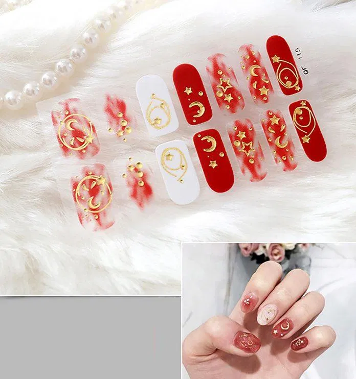 mẫu sticker dán móng tay đẹp