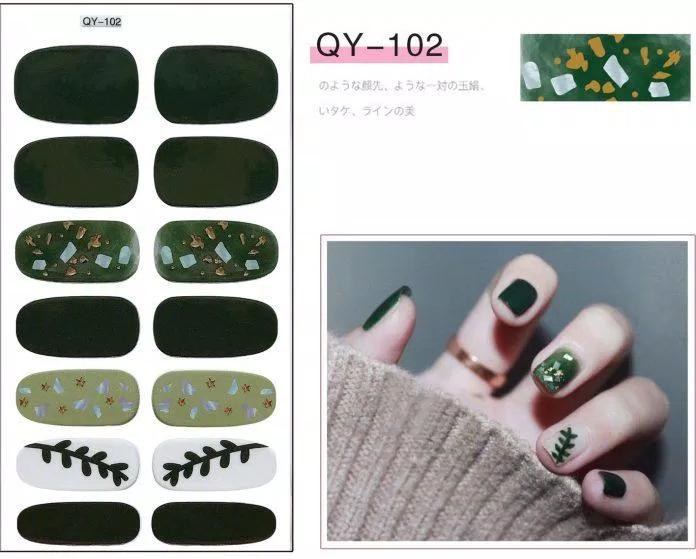 Bạn có thích nhãn dán móng tay Moji chủ đề thiên nhiên này không?  (Ảnh: Internet)