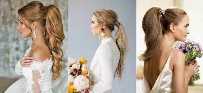 Tóc cô dâu đuôi ngựa cá tính (Nguồn: Internet) Tóc cô dâu đuôi ngựa cá tính (Nguồn: Internet)