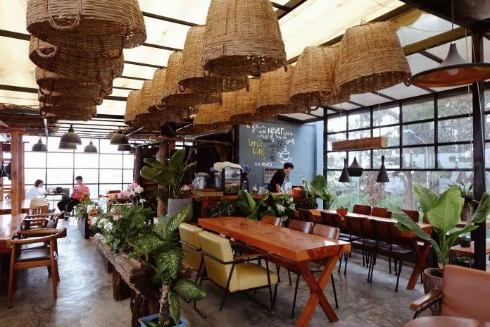 Không gian bên trong mang phong cách vintage ở Up coffee Không gian bên trong ở Up coffee (Nguồn: Internet)