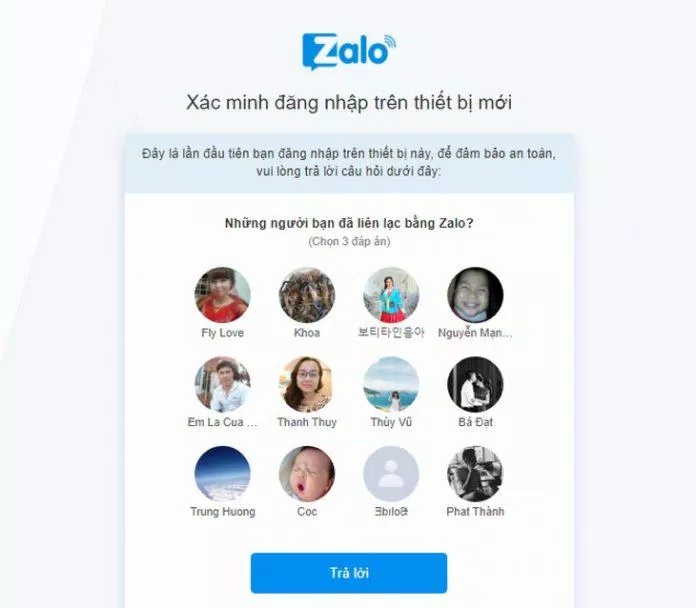 Chọn 3 người liên lạc gần nhất trên Zalo. Ảnh: internet Chọn 3 người liên lạc gần nhất trên Zalo. Ảnh: internet