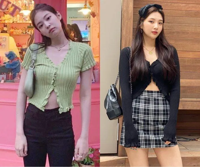 Áo crop top cài khuy cực quyến rũ (ảnh: Internet)