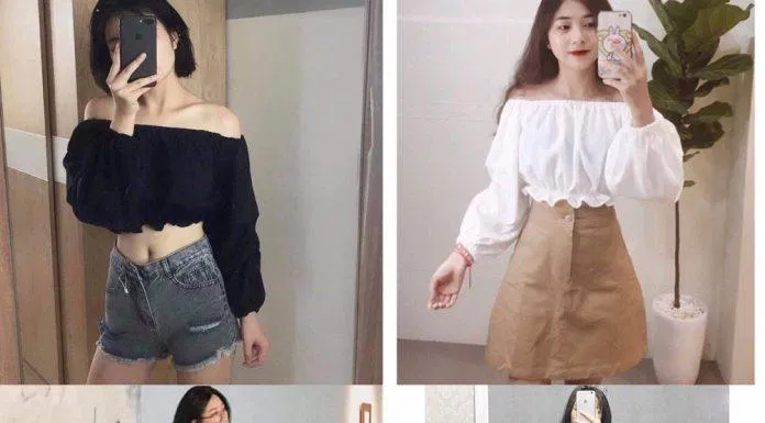 Những mẫu croptop trễ vai là item không bao giờ lỗi thời (ảnh: Internet)