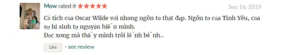 Một review khá thú vị của bạn đọc (Nguồn: Goodreads)