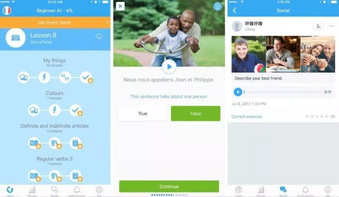 Busuu: Học ngoại ngữ với mục tiêu rõ ràng. Nguồn: Internet. Busuu: Học ngoại ngữ với mục tiêu rõ ràng. Nguồn: Internet.