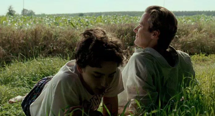 Cảnh "Elio và Oliver lăn lộn trên cỏ". Ảnh: Internet