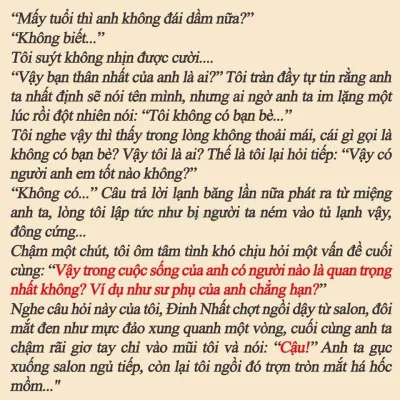 Đối với Đinh Nhất, Trương Tiến Bảo là người quan trọng nhất, nhưng không phải là yêu. (Ảnh: Internet)