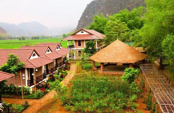 Những ngôi nhà với sự kết hợp nét văn hóa của người Thái Trắng thực sự gây ấn tượng với du khách (Nguồn: Sol Bungalows)