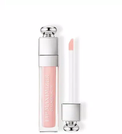 Dior Addict Lip Maximizer Màu 001 - Pink lên môi trong suốt không làm biến đổi các màu son đi cùng, tạo hiệu ứng môi căng mọng (Nguồn: Internet)