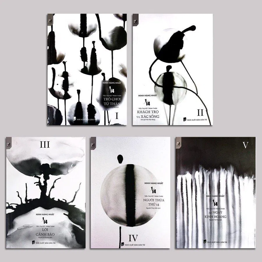 Trọn bộ 5 tập tiểu thuyết trinh thám 1/14 của Ninh Hàng Nhất. (Ảnh: Internet)